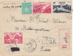Frankreich: 1948: Einschreiben Dole Nach Basel/Schweiz - Autres & Non Classés