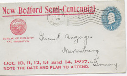 New Bedford/Mass 1897 To Nürnberg - Andere & Zonder Classificatie