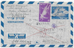 Aerogramme, Air Mail, Lilienglum Nach Weiden, 1951 - Altri & Non Classificati