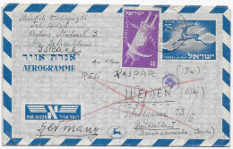 Aerogramme, Air Mail, Lilienglum Nach Weiden, 1951 - Other & Unclassified