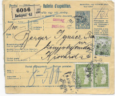 Paketkarte Budapest 1927 Nach Kisvarda - Sonstige & Ohne Zuordnung