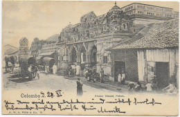 Picture Post Card Colombo Hindoo Temple Pettah, 1901 To Lindau - Sri Lanka (Ceilán) (1948-...)