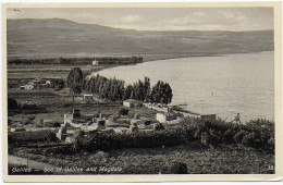 Photo Post Card Galilee, Sea, See Genezarth Und Das Dorf Magdala Nach München - Palestina