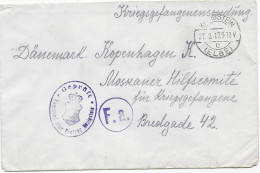 Kgf/PoW: Festung Königstein 1917 An Moskauer Hilfskomité, Zensur Königstein - Feldpost (franqueo Gratis)