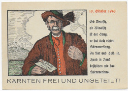 Propaganda Karte: Kärnten Frei Und Ungeteilt, 1950, Wien Mit Messestempel - Briefe U. Dokumente