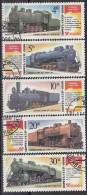 USSR 5649-5653,used,falc Hinged,trains - Used Stamps