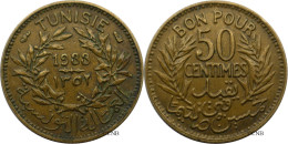 Tunisie - Protectorat Français - Ahmed I Bey - 50 Centimes 1933-AH1352 - TTB/XF45 - Mon5935 - Tunesië