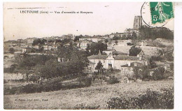 32  LECTOURE VUE D ENSEMBLE ET LES REMPARTS 1910 - Lectoure