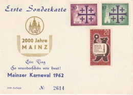 6500 MAINZ, KARNEVAL 1962 - Mainz