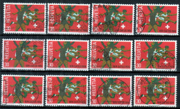 Switzerland / Helvetia / Schweiz / Suisse 1974 ⁕ Swiss Gymnastics Association Mi.1018 ⁕ 12v Used - Used Stamps