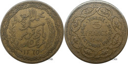 Tunisie - Protectorat Français - Lamine Bey - 5 Francs AH1365 / 1946 - TTB+/AU50 - Mon6018 - Tunesië