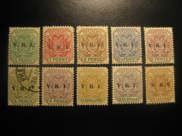 TRANSVAAL 10 Stamp VRI V.R.I. Overprinted British Colonies Victoria Regina Imperatrix South Africa - Transvaal (1870-1909)