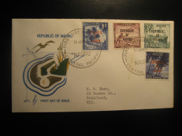 CENTRAL PACIFIC 1968 To Caulfield Australia Phosphate Geology Mineral FDC Cancel Cover NAURU - Andere & Zonder Classificatie