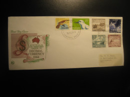 CENTRAL PACIFIC 1966 To Australia Coral Phosphate Mineral Geology Reed Warbler White Tern FDC Cancel Cover NAURU - Autres & Non Classés