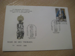 SANT LLORENÇ DES CARDASSAR Mallorca 1995 Mare De Deu Trobada Virgin Religion Cancel Cover SPAIN Balears Baleares - Brieven En Documenten