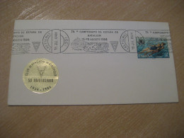 LAS PALMAS GRAN CANARIA Canarias 1984 Natacion Club Metropole Label + Swimming Cancel Frontal Front Cover SPAIN - Zwemmen