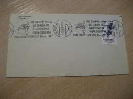 SAN SEBASTIAN Guipuzcoa 1977 European Championships Athletics High Jump Cancel Cover SPAIN - Athlétisme