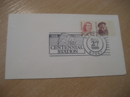 KECHI 1988 Centennial Station American Indians Indian Cancel Cover USA Indigenous Native History - Indiens D'Amérique