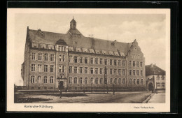 AK Karlsruhe-Mühlburg, Neue Volksschule  - Karlsruhe