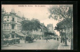 AK Rio De Janeiro, Avenida Rio Branco, Strassenpartie  - Andere & Zonder Classificatie