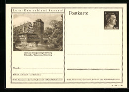 AK Nürnberg, Wasserturm Mit Weinstadel Und Henkersteg, Ganzsache Lernt Deutschland Kennen  - Postkarten