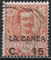 CRETE 1906 Italian Office : Italian Stamps With Overprint LA CANEA Overpriunt 15 On 20 C Orange Vl. 7 - Creta