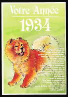 CPSM / CPM 10.5 X 15 Votre Année 1934 Signe Astral Chinois LE CHIEN Avec Divers événements Intervenus Cette Année Là - Astrology