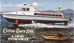 X115089 BOLIVIE BOLIVIA LAKE TITICACA HYDROFOILS CRILLON TOURS - Bolivie