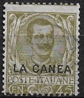 CRETE 1906 Italian Office : Italian Stamps With Overprint LA CANEA 45 C Olive Vl. 10 - Crète