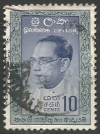 CEYLAN N° 334 OBLITERE - Sri Lanka (Ceilán) (1948-...)