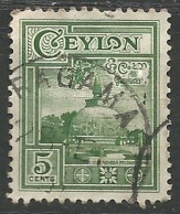 CEYLAN N° 281 OBLITERE - Sri Lanka (Ceylon) (1948-...)