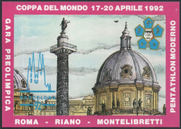 ITALIA MONTELIBRETTI (RM) 1992 - PREOLIMPICA DI PENTATHLON MODERNO - COPPA DEL MONDO - CARTOLINA UIFOS N. 2 - A - Autres & Non Classés