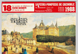 Calendrier Grand Format 1988 Des SAPEURS POMPIERS De Grenoble Isère - Grossformat : 1981-90