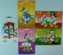 New Zealand - GPT - Disney - Friends Of Mickey - Part 4 - Huey, Dewey & Louie - Set Of 5 - Mint - Nuova Zelanda