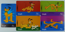 New Zealand - GPT - Disney - Friends Of Mickey - Part 2 - Pluto - Set Of 5 - Mint - Neuseeland