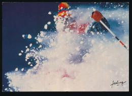 CPSM / CPM 10.5 X 15  Sport SKI (27) "SHUSS / 5" Photographe Tony Stone  Skieur Dans La Neige Poudreuse Feeling - Sports D'hiver