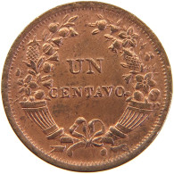 PERU CENTAVO 1938 UNC RED LUSTRE DOUBLE STRUCK #t030 0227 - Perú