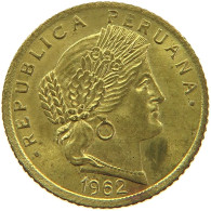 PERU 5 CENTAVOS 1962 UNC #t030 0181 - Pérou