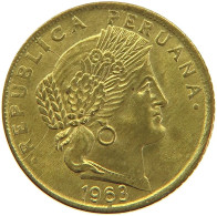 PERU 5 CENTAVOS 1963 UNC #t030 0179 - Pérou