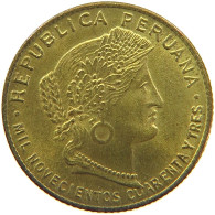 PERU 5 CENTAVOS 1943 PHILADELPHIA UNC #t030 0177 - Perú