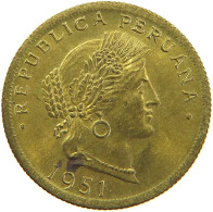 PERU 20 CENTAVOS 1951 #t030 0101 - Pérou