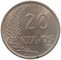 PERU 20 CENTAVOS 1920 UNC #t030 0047 - Pérou