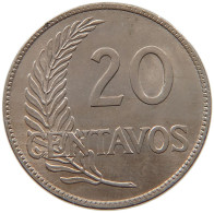 PERU 20 CENTAVOS 1921 UNC #t030 0049 - Pérou
