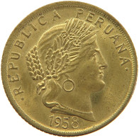 PERU 10 CENTAVOS 1958 UNC #t030 0135 - Peru
