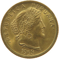 PERU 10 CENTAVOS 1953 UNC #t030 0127 - Peru