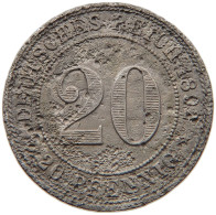 KAISERREICH 20 PFENNIG 1892 A #t029 0309 - 20 Pfennig