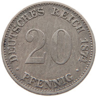 KAISERREICH 20 PFENNIG 1876 C #t029 0295 - 20 Pfennig