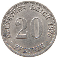 KAISERREICH 20 PFENNIG 1876 C #t029 0281 - 20 Pfennig