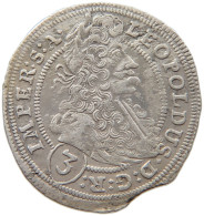 HAUS HABSBURG 3 KREUZER 1703 PRAG LEOPOLD I. (1657-1705) #t030 0559 - Oesterreich