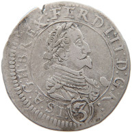 HAUS HABSBURG 3 KREUZER 1624 GRAZ Ferdinand II. (1619-1637) #t031 0097 - Oesterreich